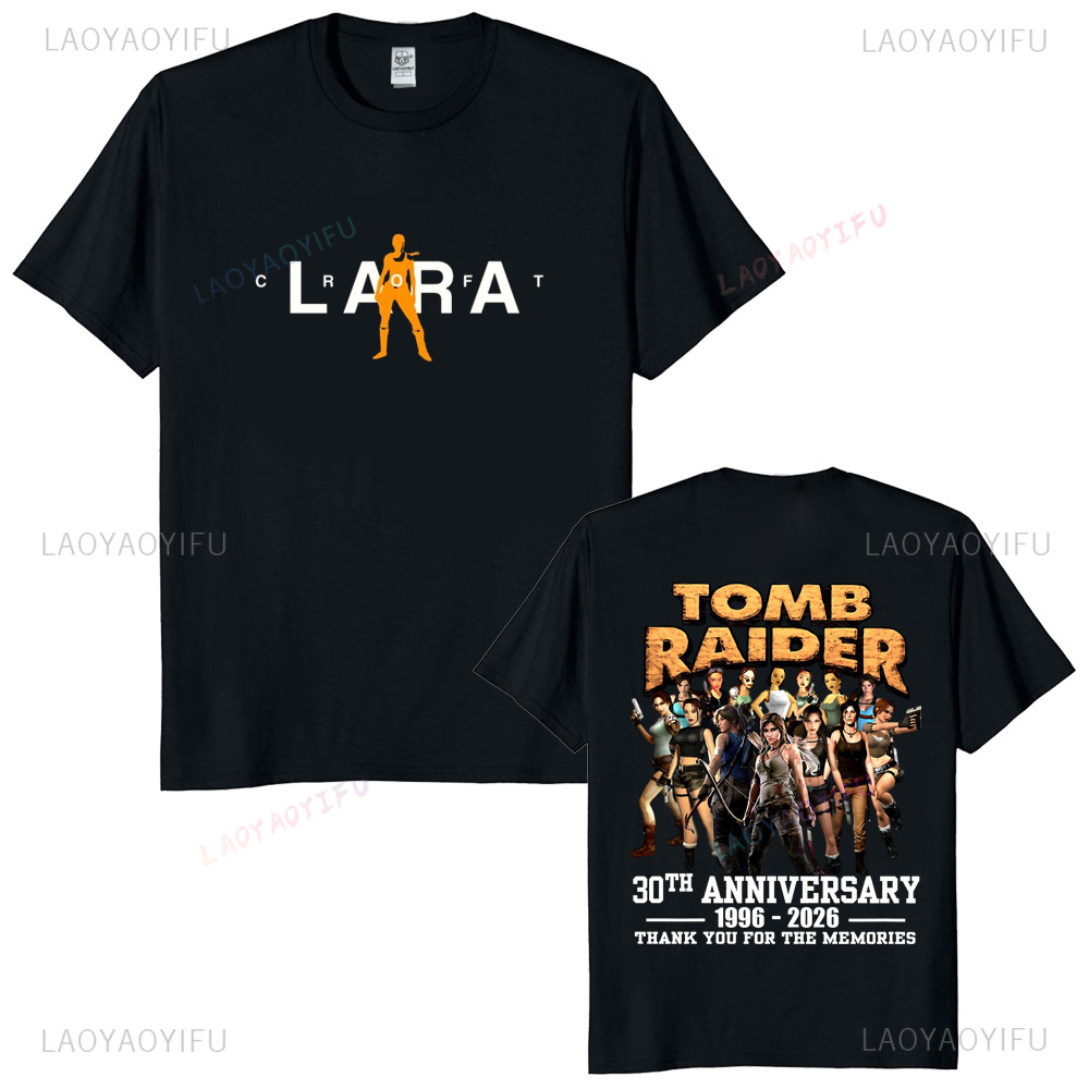 تومب رايدر 30th الذكرى للجنسين - مراجعة Retro Gaming T Shirt وسعره