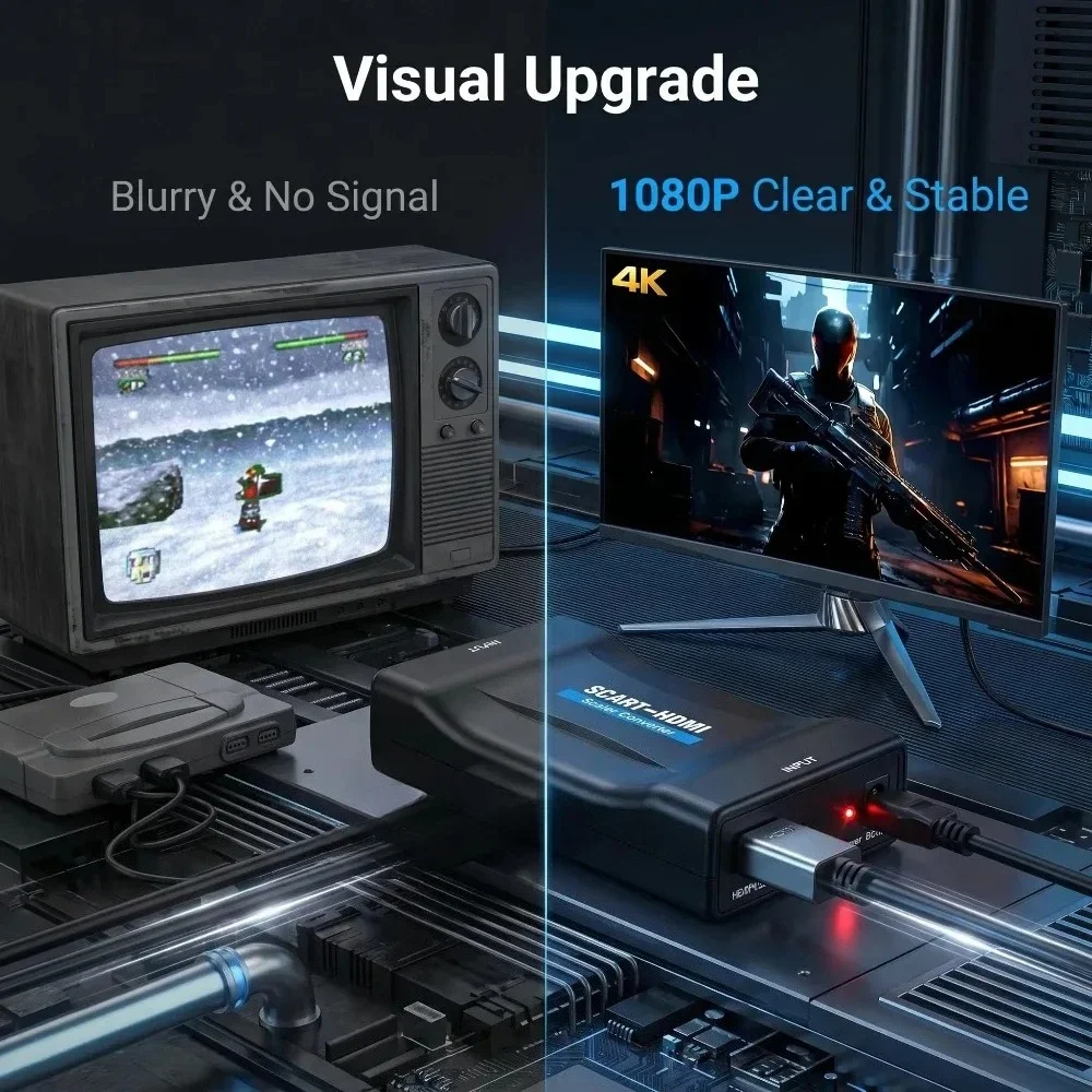 محول SCART إلى HDMI متوافق مع  - مراجعة Scart To Hdmi وسعره