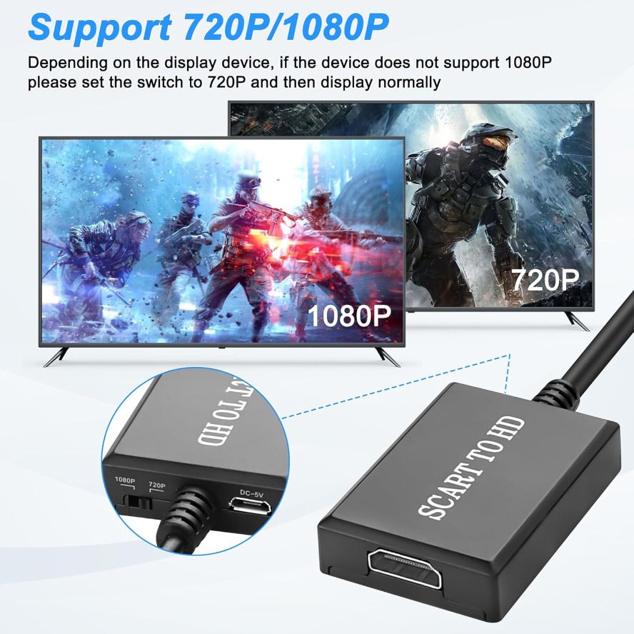 كابل محول صوت عالي الجودة متوا - مراجعة Scart To Hdmi وسعره